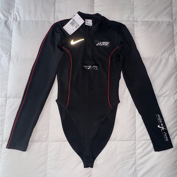 Nike x Megan Thee Stallion Hot Girl Systems Black Long Sleeve Bodysuit - Picture 1 of 5